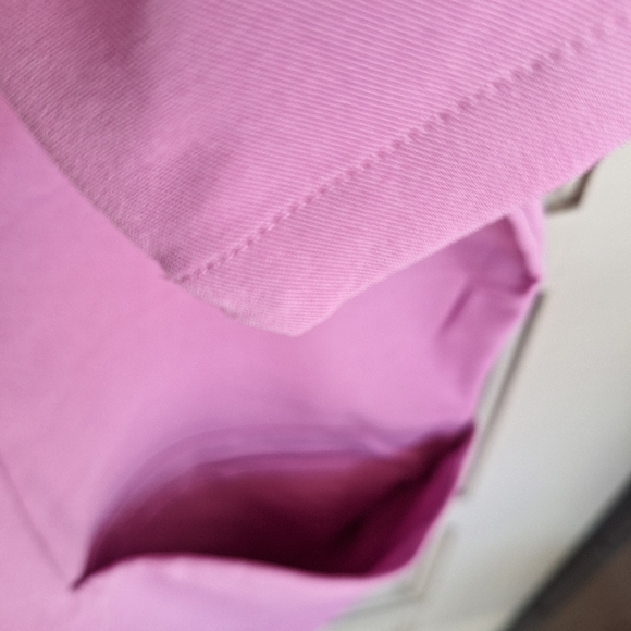 Mandala Plus Sz3XL Scrub Top Pink Short Sleeve V Neck Dbl Pockets Like New - Picture 7 of 8